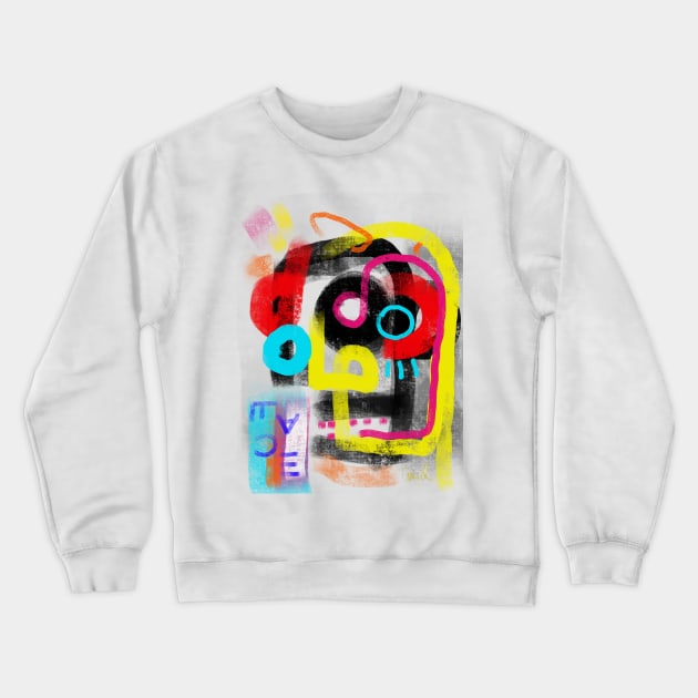 face Crewneck Sweatshirt by Angel Rivas